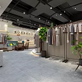 Modern Clothing Store Interior With Display Racks Mannequins Decorative Mirrors And Green Plants