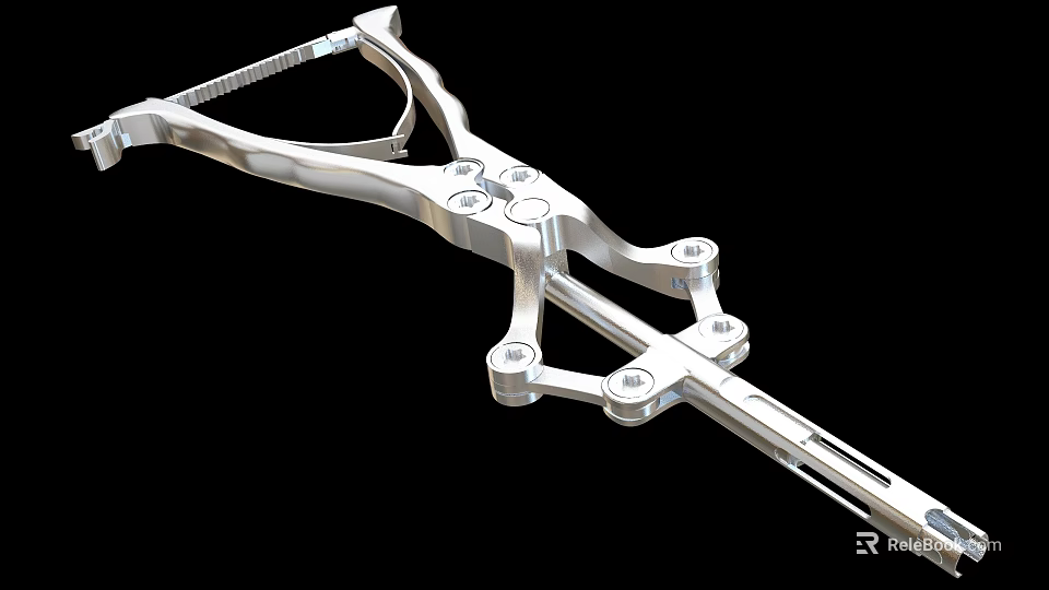 Stainless Steel Surgical Medical Instrument With Adjustable Joints And Precision Structure 3d model 