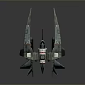 Futuristic Aerospace Spacecraft With Sleek Wings And Cosmic Exploration Design