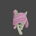 Pixel Style Green Pony Game Character With Pink Mane And Tail In Grassland Hills Sky
