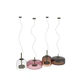 Modern Hanging Pendant Lights With Various Colored Glass Shades For Home Decor