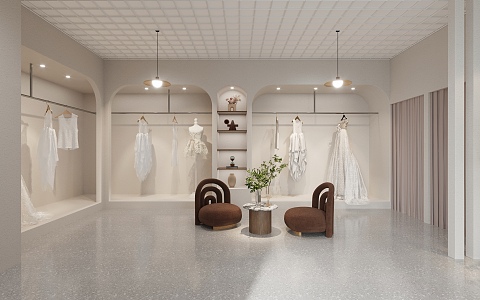 Modern Wedding Photography Shop 3d model