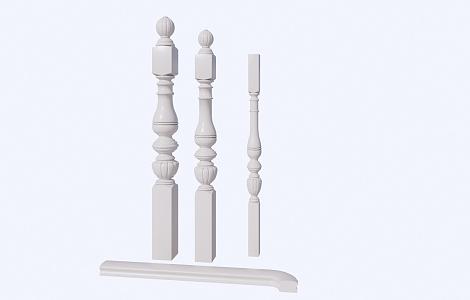 American Stair Railing 3d model