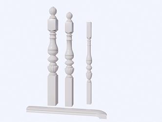 American Stair Railing 3d model