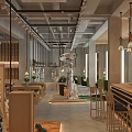 Qipao Themed Clothing Store Interior Featuring Mannequins Wooden Tables Ceiling Lights And Lotus Pattern Floor