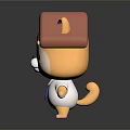Cartoon Shiba Inu 3D Game Movie Character Wearing Red Hat White Shirt And Blue Tie