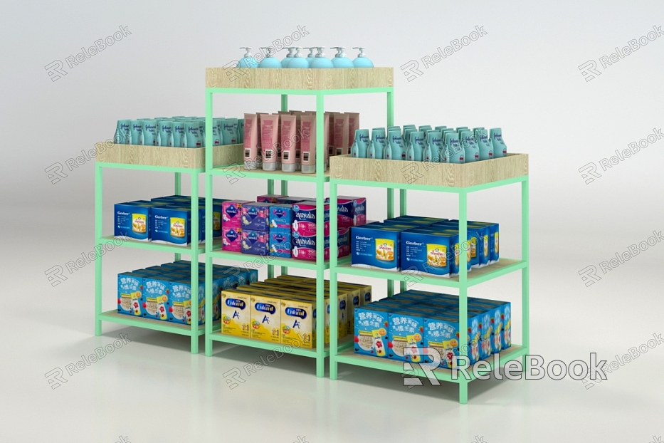 Scene Stack Display Rack Display Rack Promotion Desk Promotion Stack Stack Head Display Head Maternal and Baby Store Shelf model