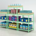 Scene Stack Display Rack Display Rack Promotion Desk Promotion Stack Head Display Head Maternal and Baby Store Shelf 3d model