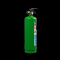 Green Portable Fire Extinguisher As Essential Fire Safety Equipment With Clear Label Instructions