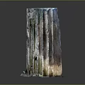 Scenic Landscape Featuring Natural Tree Stump With Green Brown Hues And Texture