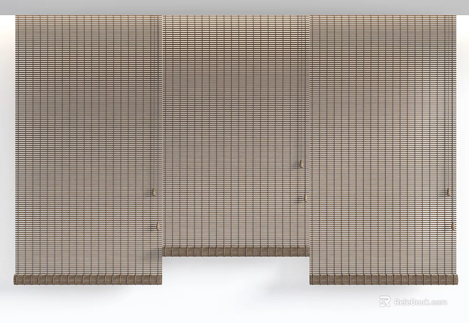Modern Grid Pattern Curtain With Lightweight Mesh Material For Home Interior Decoration 3d model 