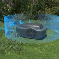 Industrial Smart Lawn Mower With Automatic Grass Cutting Working Path And Functional Icons