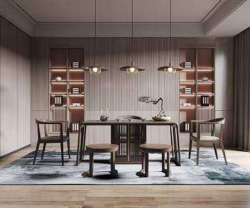 New Chinese Tea Room 3d model