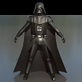 Darth Vader Game Movie Character 3D Model With Black Armor And Cape