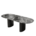 Modern marble dining table 3d model