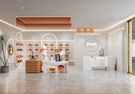 Modern underwear shop 3d model