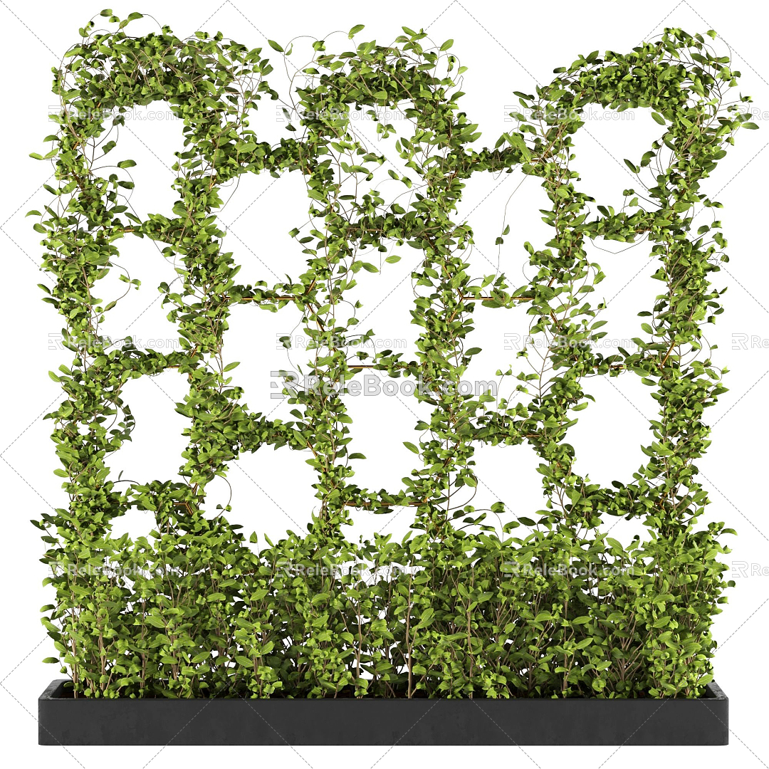 Modern Vine Vine Green Planting Plate Planting Green Planting Wall Flower Pool Green Planting Background 3d model