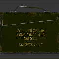 Green Military Ammo Box With 25 Rounds 7.62 mm Long Range M18 Cartridges France