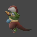 The image focuses on a cartoon otter character without food-related elements, so it's not possible to generate a food-themed title based on the provided picture information.