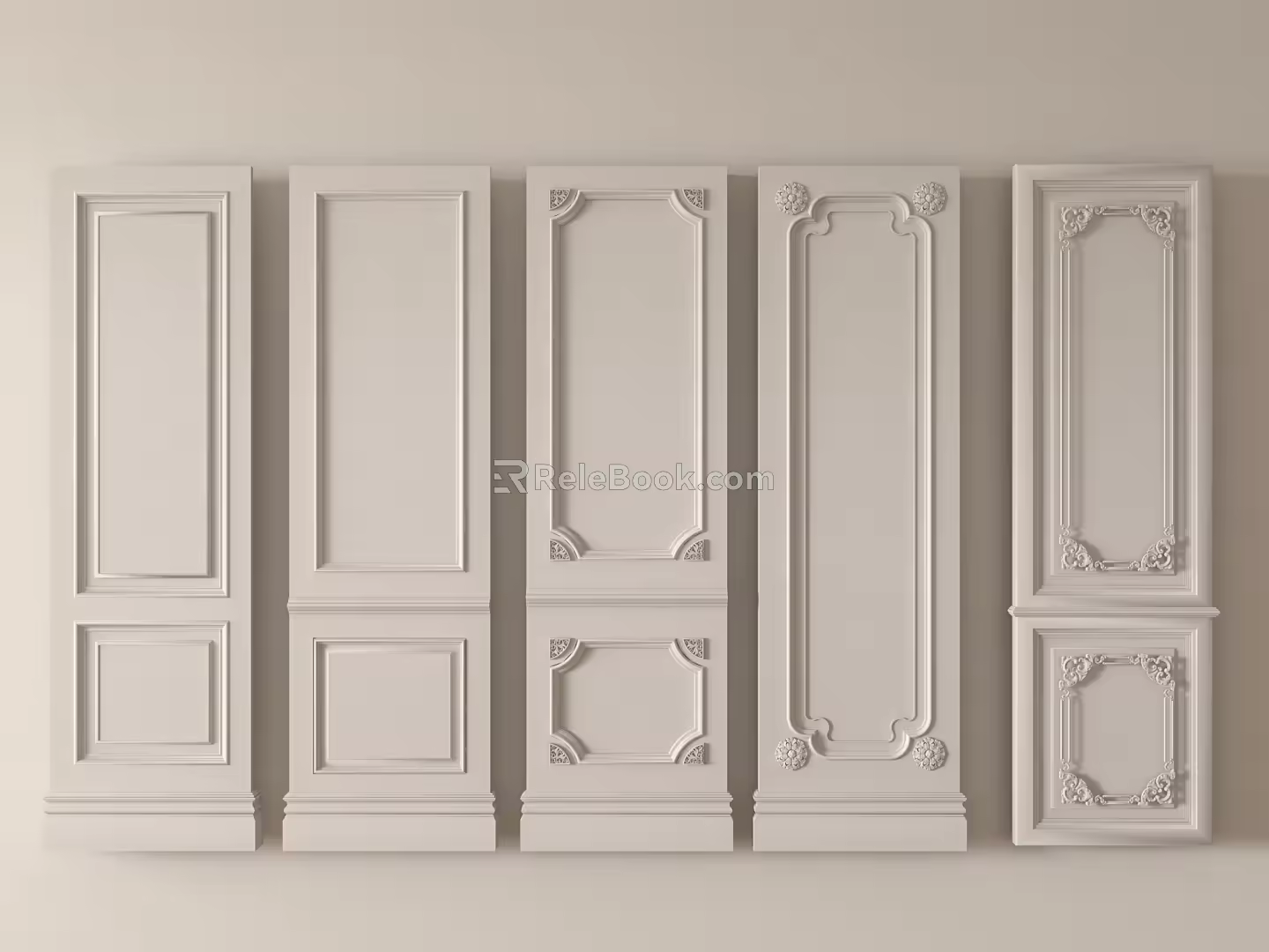 Jianou clapboard combination 3d model