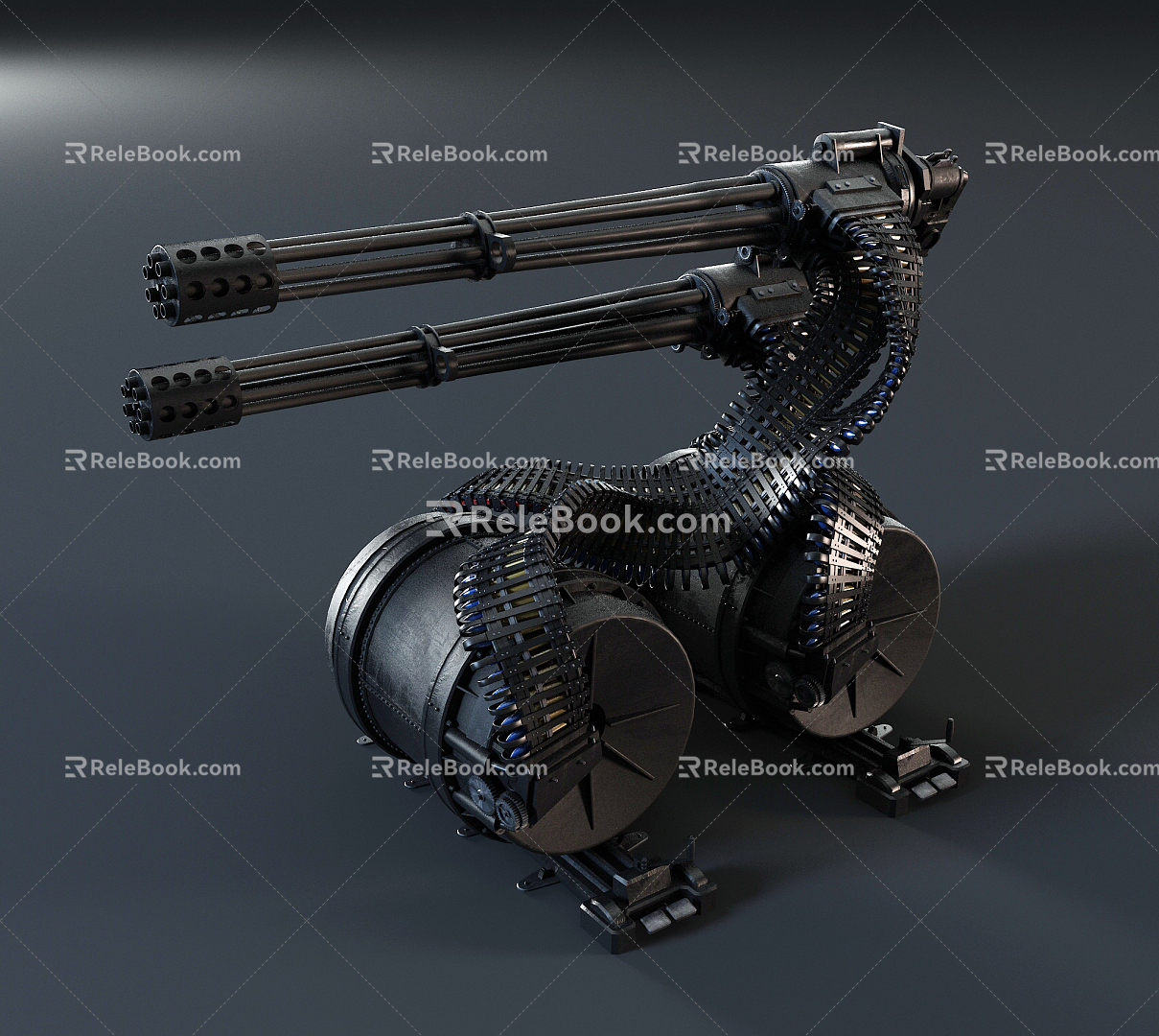 Modern Machine Gun Gatling 3d model