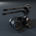 Modern Machine Gun Gatling 3d model