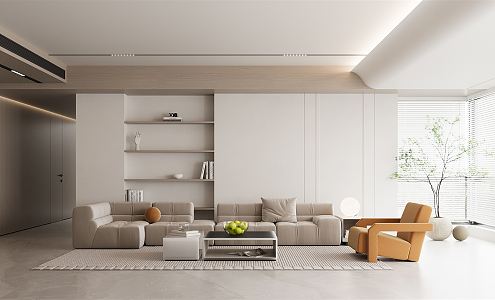 modern living room 3d model