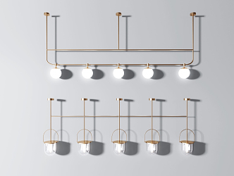 Nordic chandelier bar chandelier 3d model