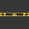 Yellow And Black Spirit Level Tool With Bubble Vials For Measuring Horizontal Vertical Levels