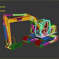 JCB Yellow Crawler Excavator With Cab Mechanical Arm And Heavy Duty Design