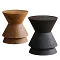 A few solid wood tea tables 3d model
