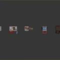 Red Computer Devices with Multiple Components and Modern Design Features