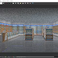 Brightly Lit Retail Store With Multiple Shelves And Displayed Products 3d model