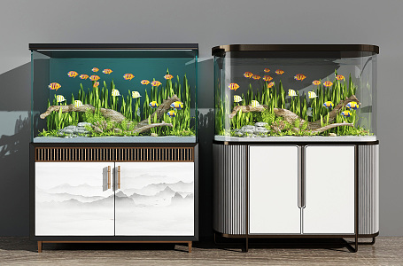 New Chinese Fish Tank Aquarium 3d model