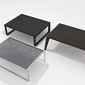 Three Modern Coffee Tables With Different Materials Including Wooden Tops And Metal Frames