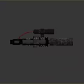 Black NORTH-AWK Pistol with Mounted Scope Tactical Design and Modern Accessories