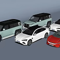 Modern Cars Collection Featuring White Red SUV Sedan Models and Stylish Designs