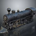 Vintage Black Steam Train Model With Detailed Gold Wheels And Classic Design