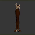 Decorative Ornament Set Featuring 3D Designed Brown Animal Figure for Modern Home Decor
