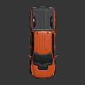 Orange Pickup Truck With Modern Sporty Design Black Wheels And Shiny Reflection