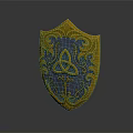 Medieval Shield Ancient Shield Defensive Weapon Ancient Shield Iron Shield Protective Shield Wooden Shield 3d model