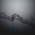 Detailed Organ And Hair Structure Model With Intricate Branch Like Design