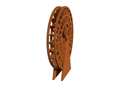 modern water wheel 3d model