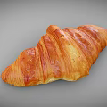 Freshly Baked Croissant With Golden Flaky Layers And Buttery Taste