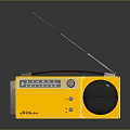 Vintage Yellow Blonder Portable Computer With Antenna Handle And Speaker