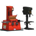 boring machine bench drill 3d model