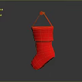Red Christmas Stocking Festive Hanging Design With Soft Fabric And Classic Style