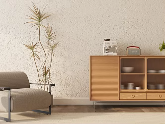 Modern Sideboard Leisure Chair 3d model