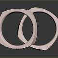 Pink Hoop Bracelets With Modern Geometric Design For Fashionable Style