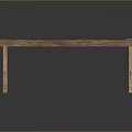 Rustic Wooden Bench With Natural Wood Grain And Simple Leg Structure